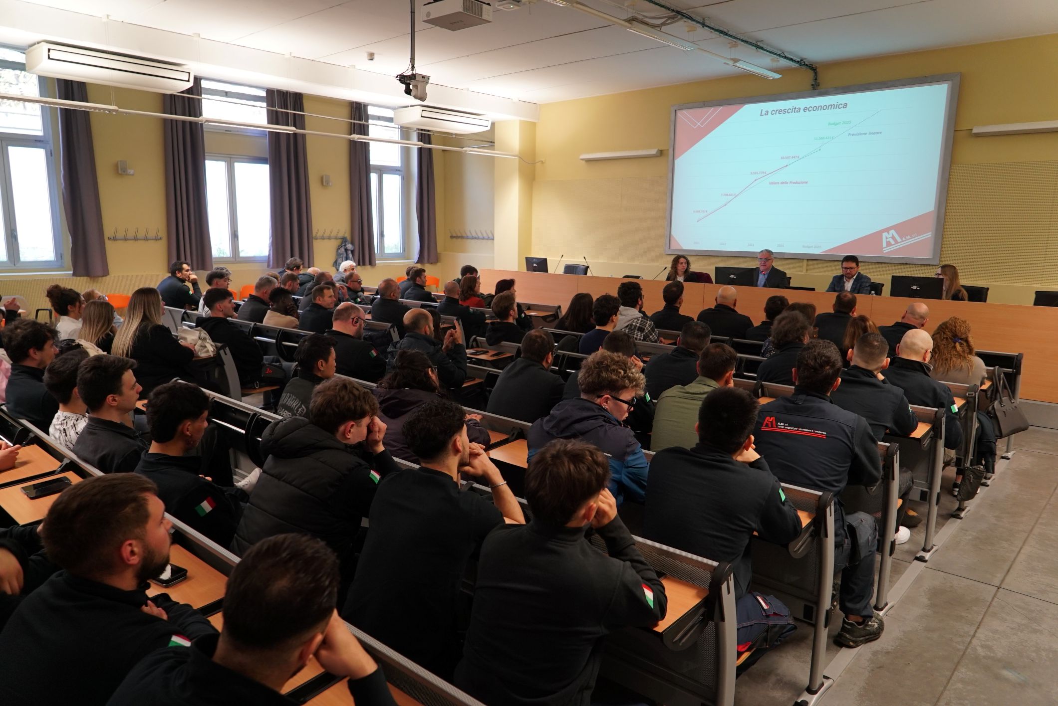 Team A.M. durante un evento di formazione aziendale